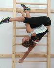 diy gymnastics stall bar help gymnasts with flexibility, strength, and core training.