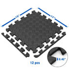Eva Interlocking Exercise Foam Floor Mats With Border - For Gyms, Yoga, Outdoor Workouts, Kids - Available In Black,